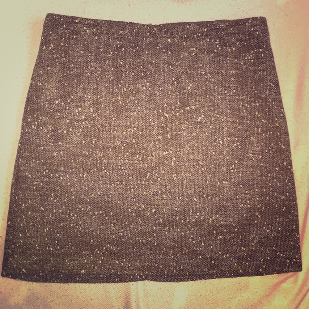 Apt. 9 Tweed Gold Shimmer A Line Mini Skirt Sz 10